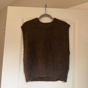 Madewell Brown Crew Neck Sweater Vest